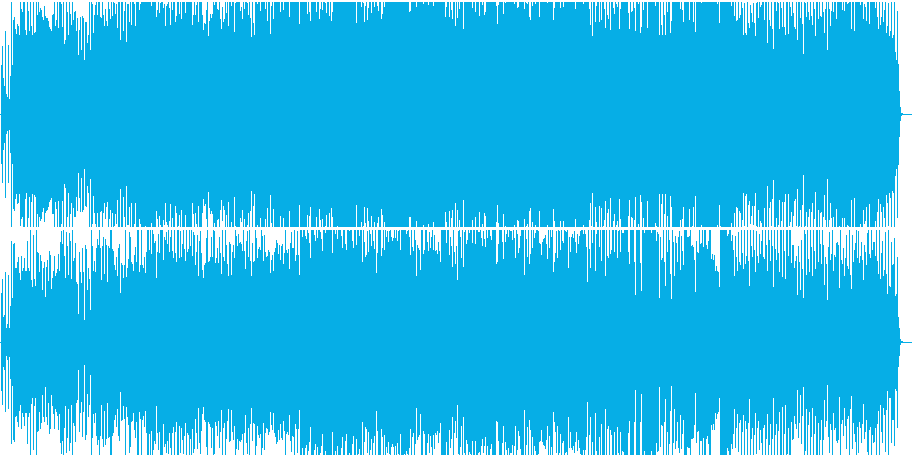 軽快なアコースティックギター曲の再生済みの波形