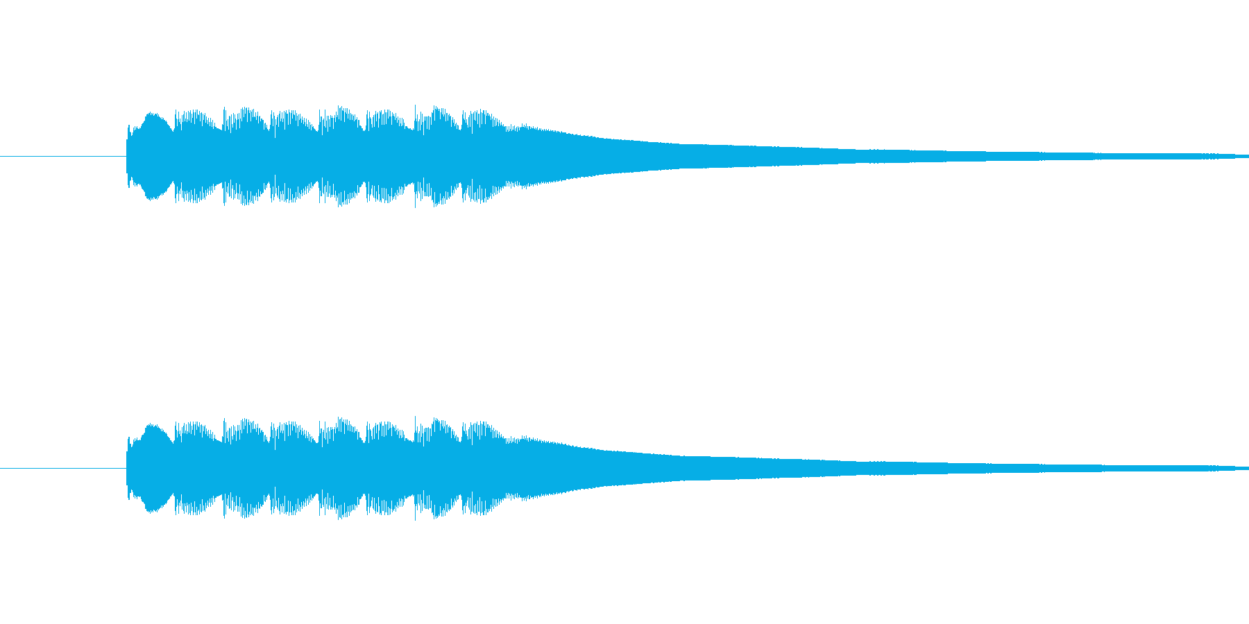 ピンポンピンポンピンポンピンポンという音の再生済みの波形