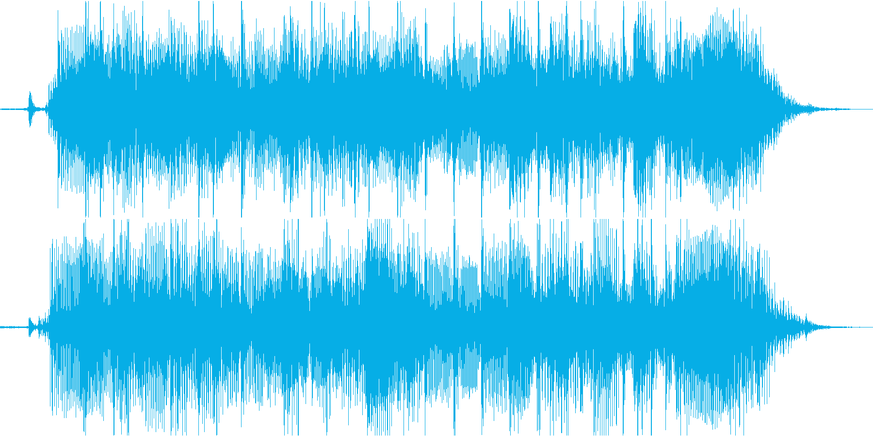 ロックテイストの転換ジングルの再生済みの波形