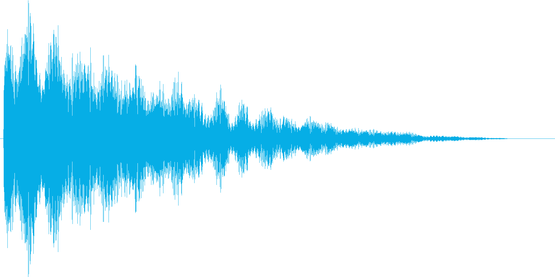 お寺の鐘の音(ゴーン...)の再生済みの波形