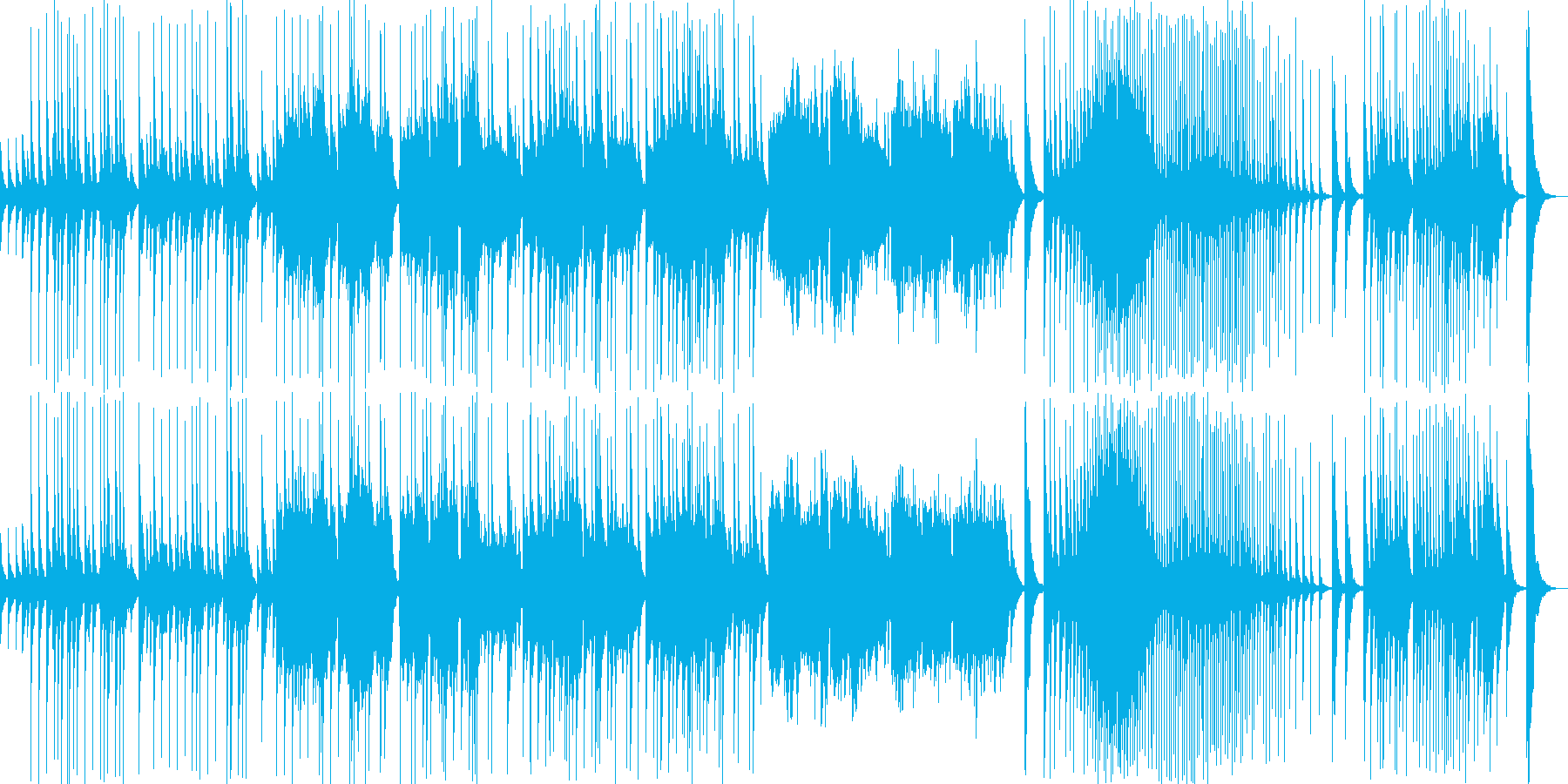 伝統的な日本音楽の再生済みの波形