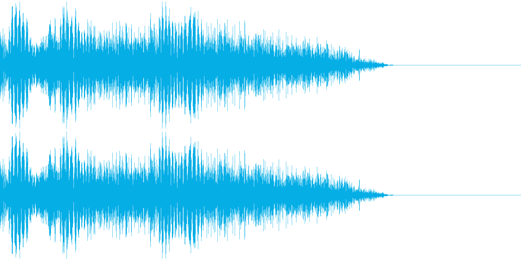 パンチ音(3連発)の再生済みの波形