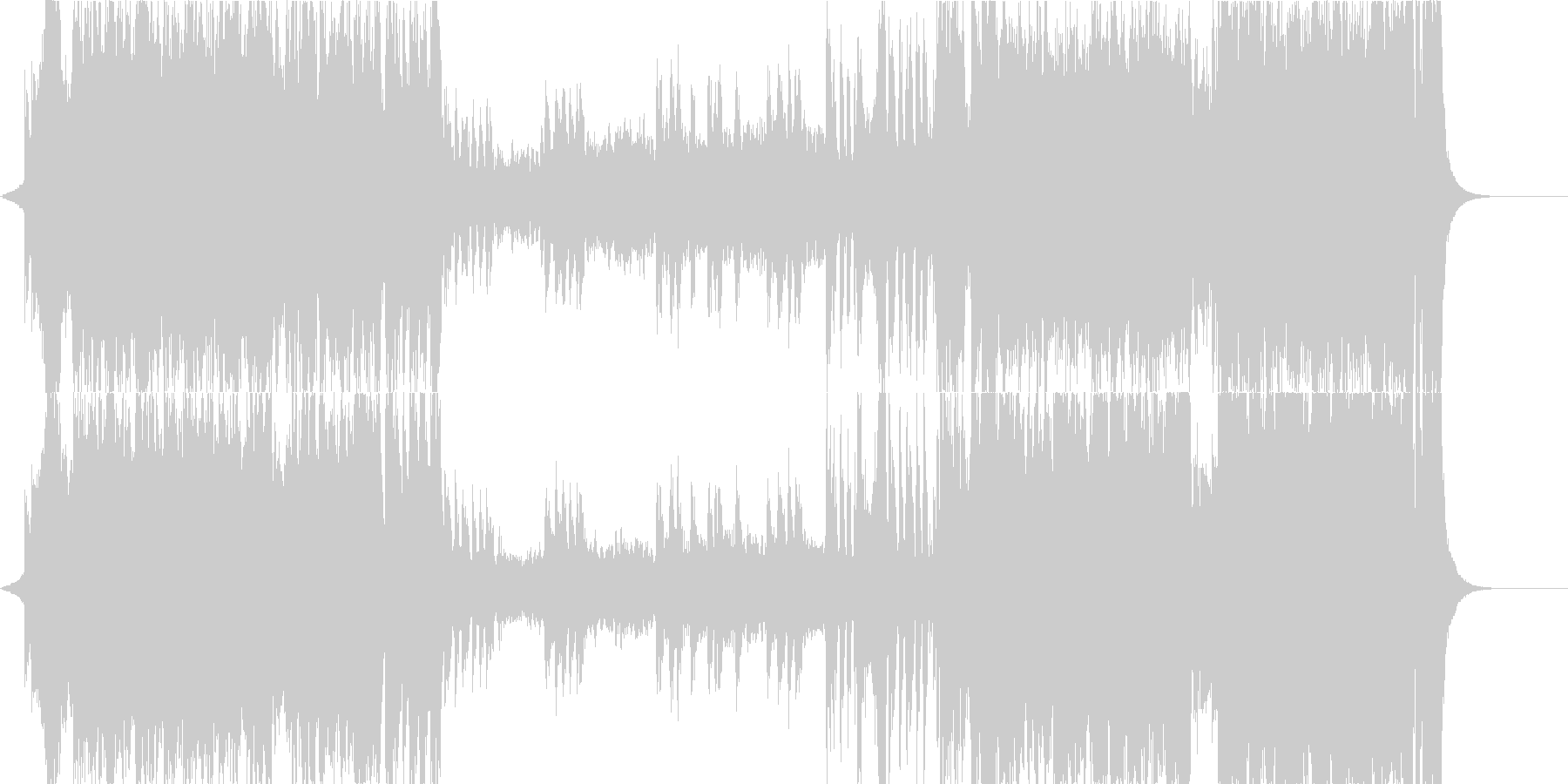 華やかに旅立つ音、安い音源バージョンの未再生の波形