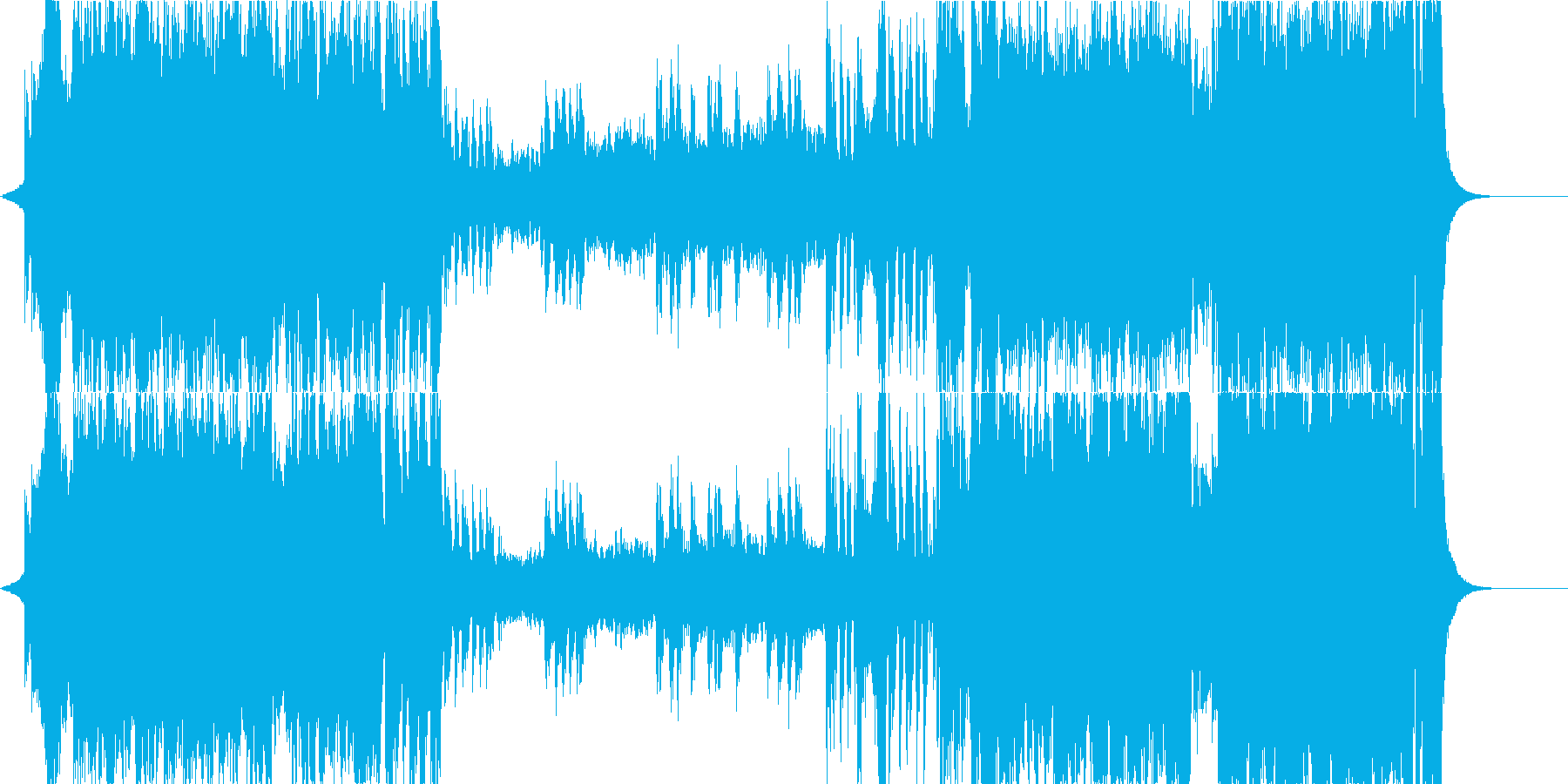 華やかに旅立つ音、安い音源バージョンの再生済みの波形