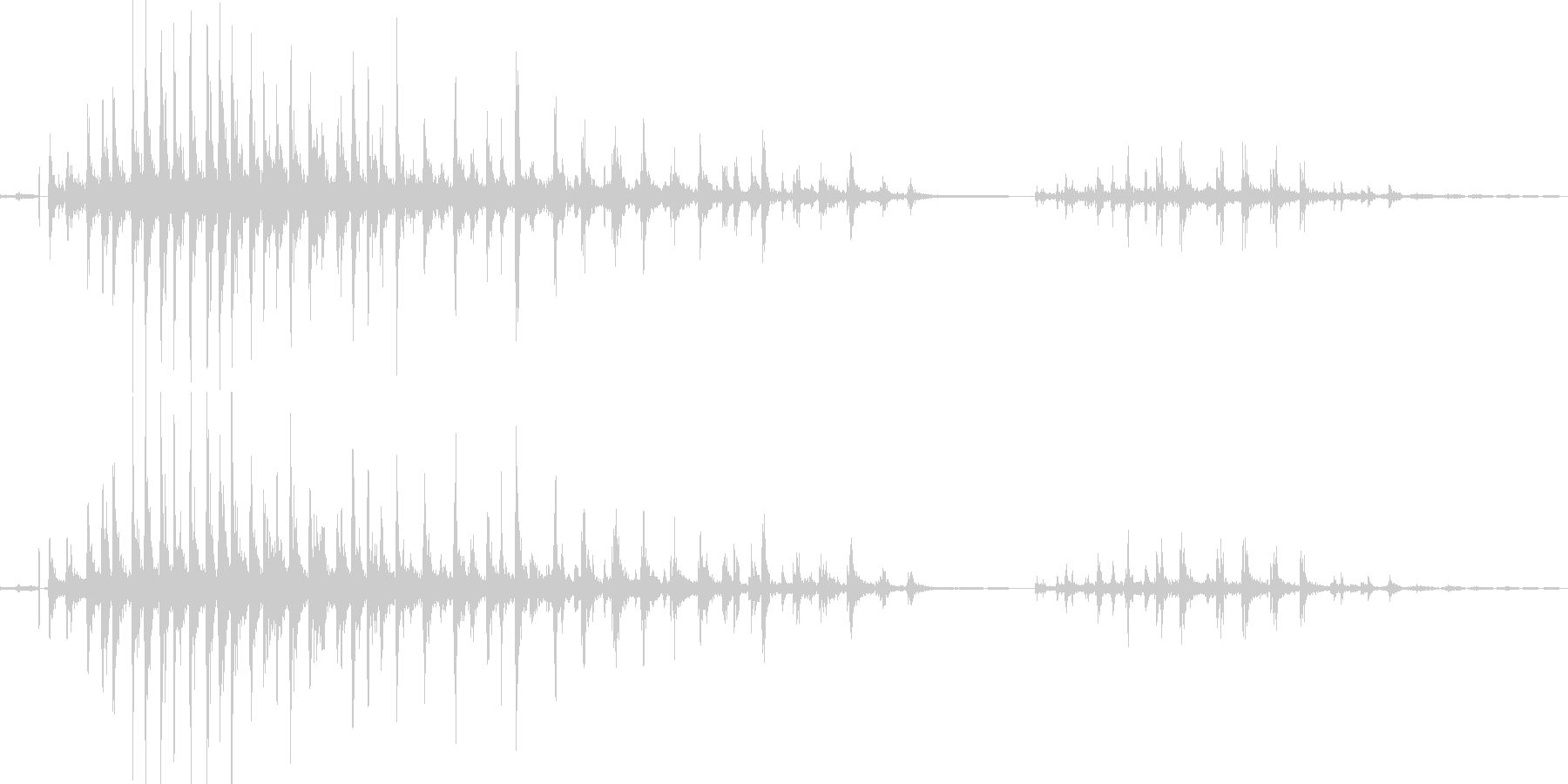 骸骨戦士の骨の音(カタカタと軽い音)の未再生の波形