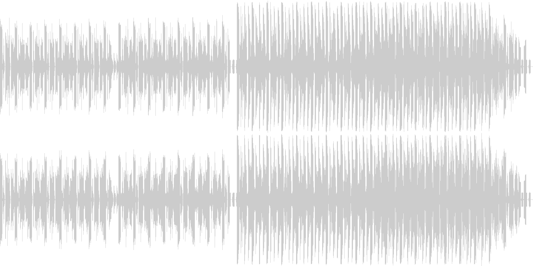 渦巻きにのまれたような感覚の楽曲の未再生の波形