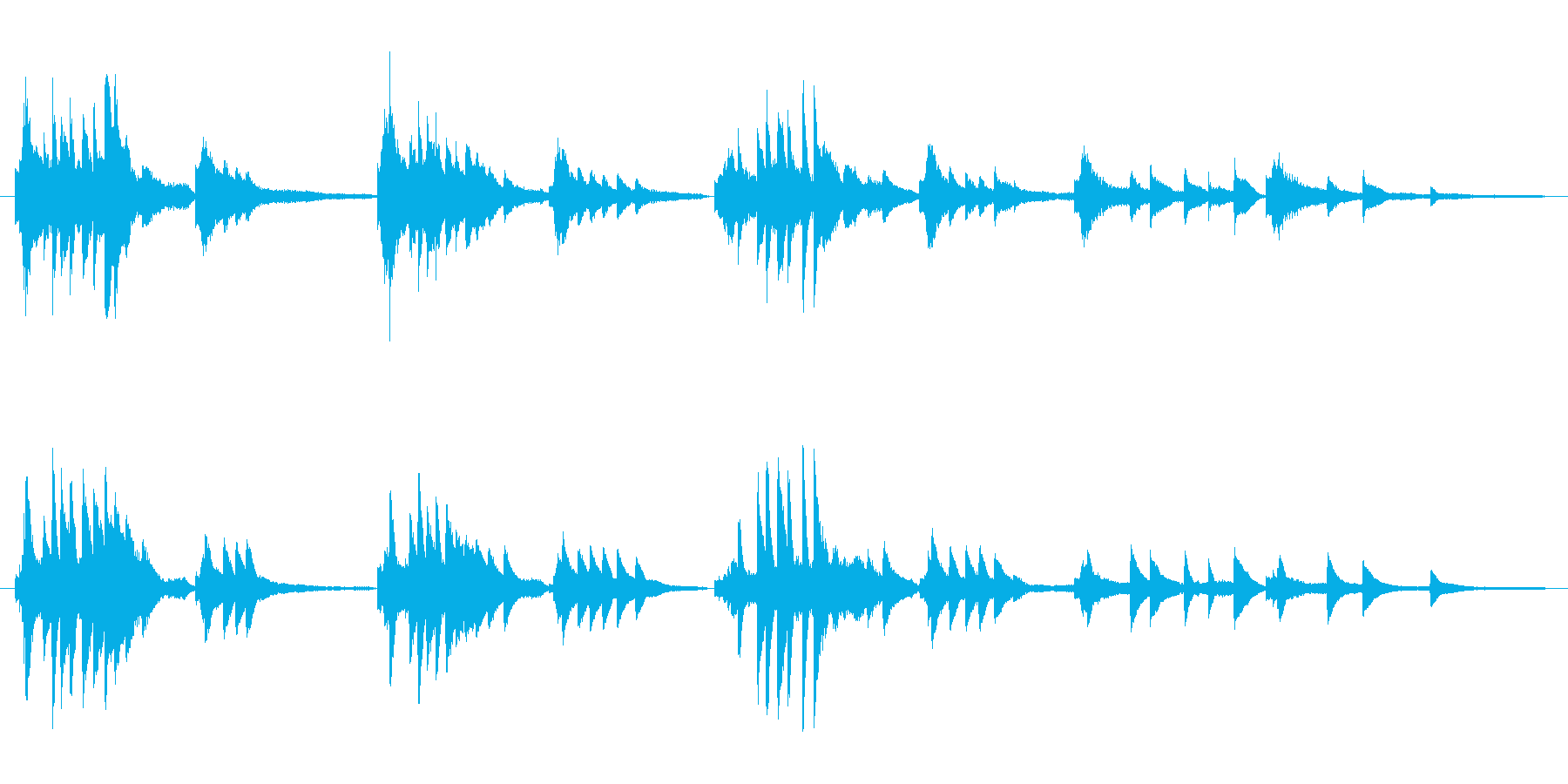 癒される穏やかなピアノの音の再生済みの波形