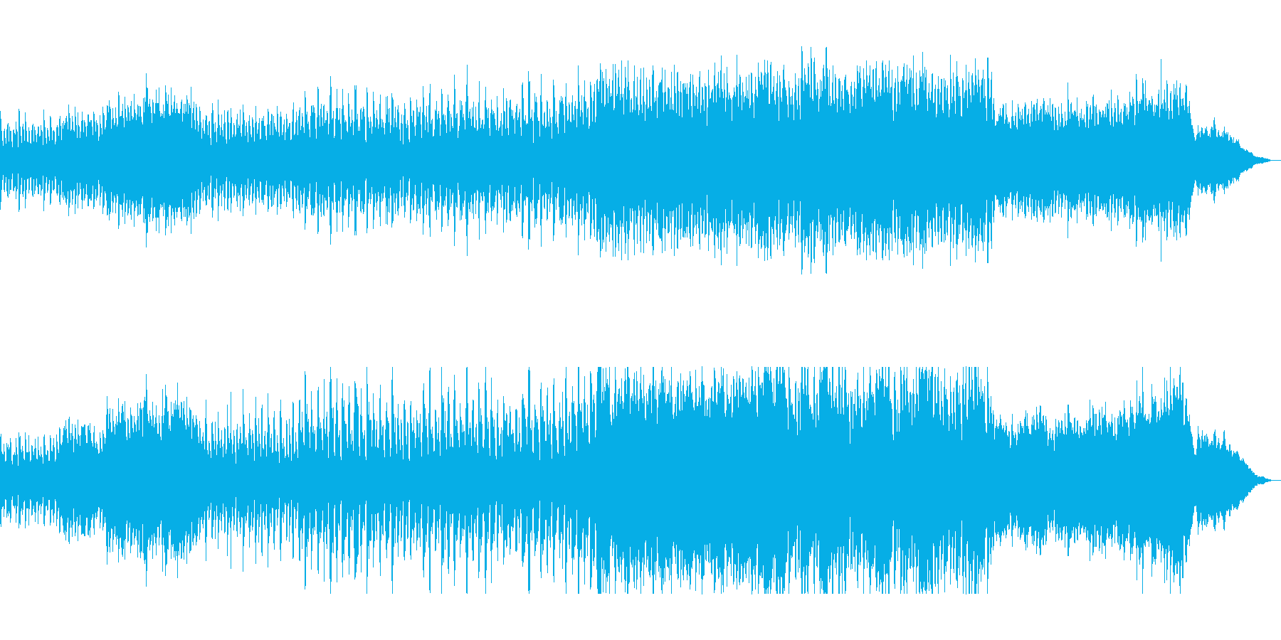穏やかな自然を感じるチルアウト曲の再生済みの波形
