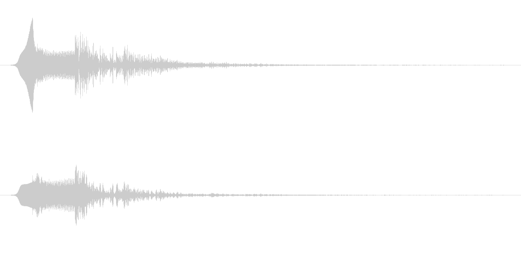 同一音をエフェクト加工したクリック音で…の未再生の波形