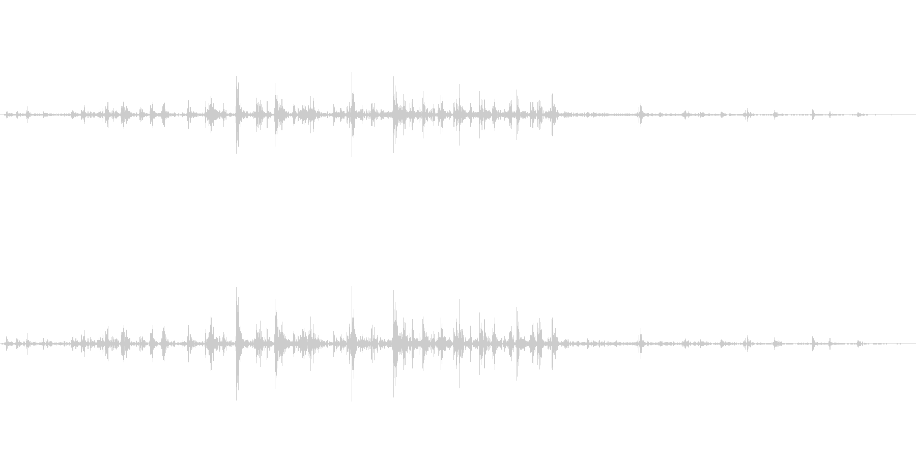 力強く握るような音の未再生の波形