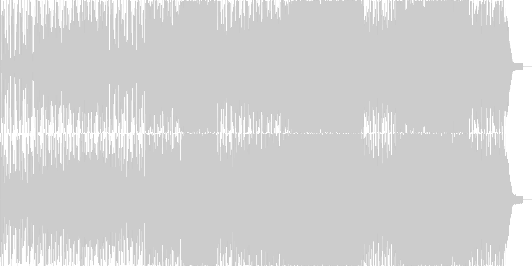 哀愁的なE・ギターの旋律のBGMの未再生の波形