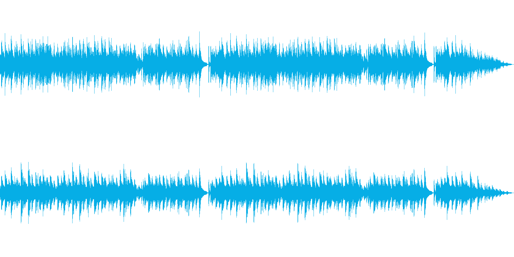 退廃的なピアノ曲の再生済みの波形
