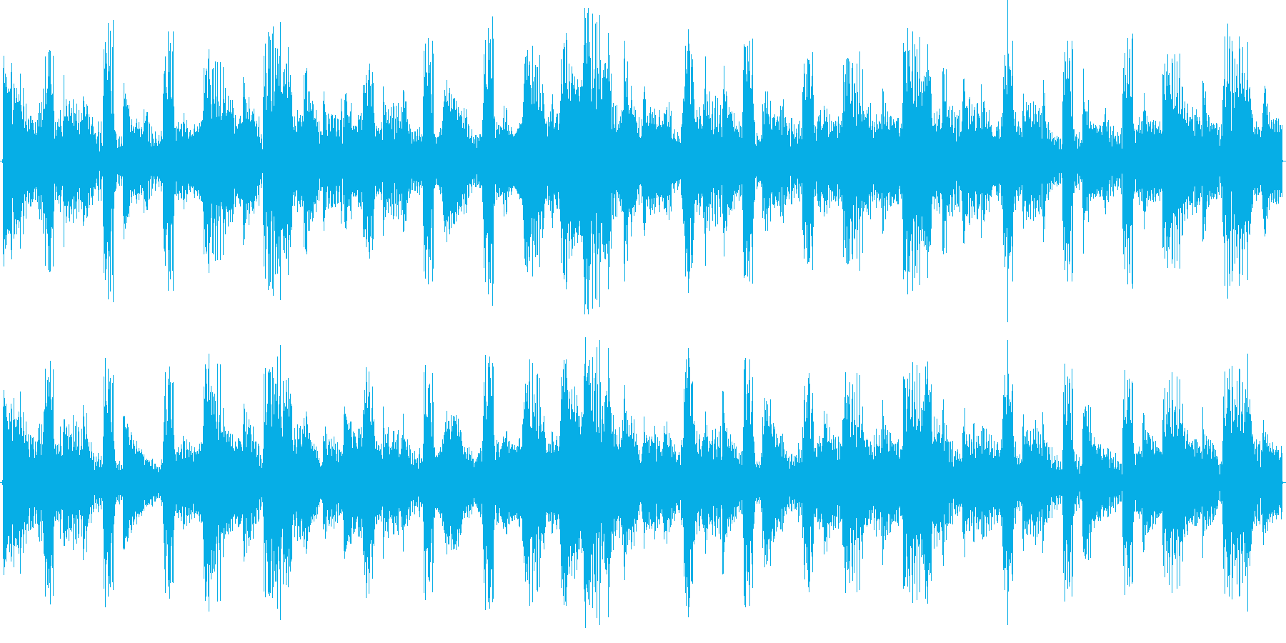 ドラムを強調した楽曲です。の再生済みの波形