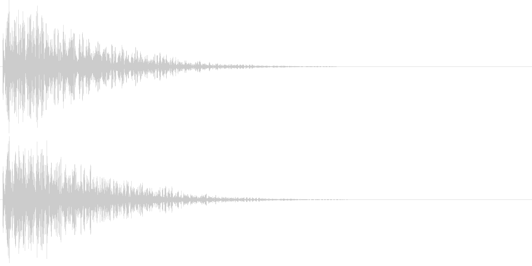 ボーン。爆弾などの爆発音Cの未再生の波形