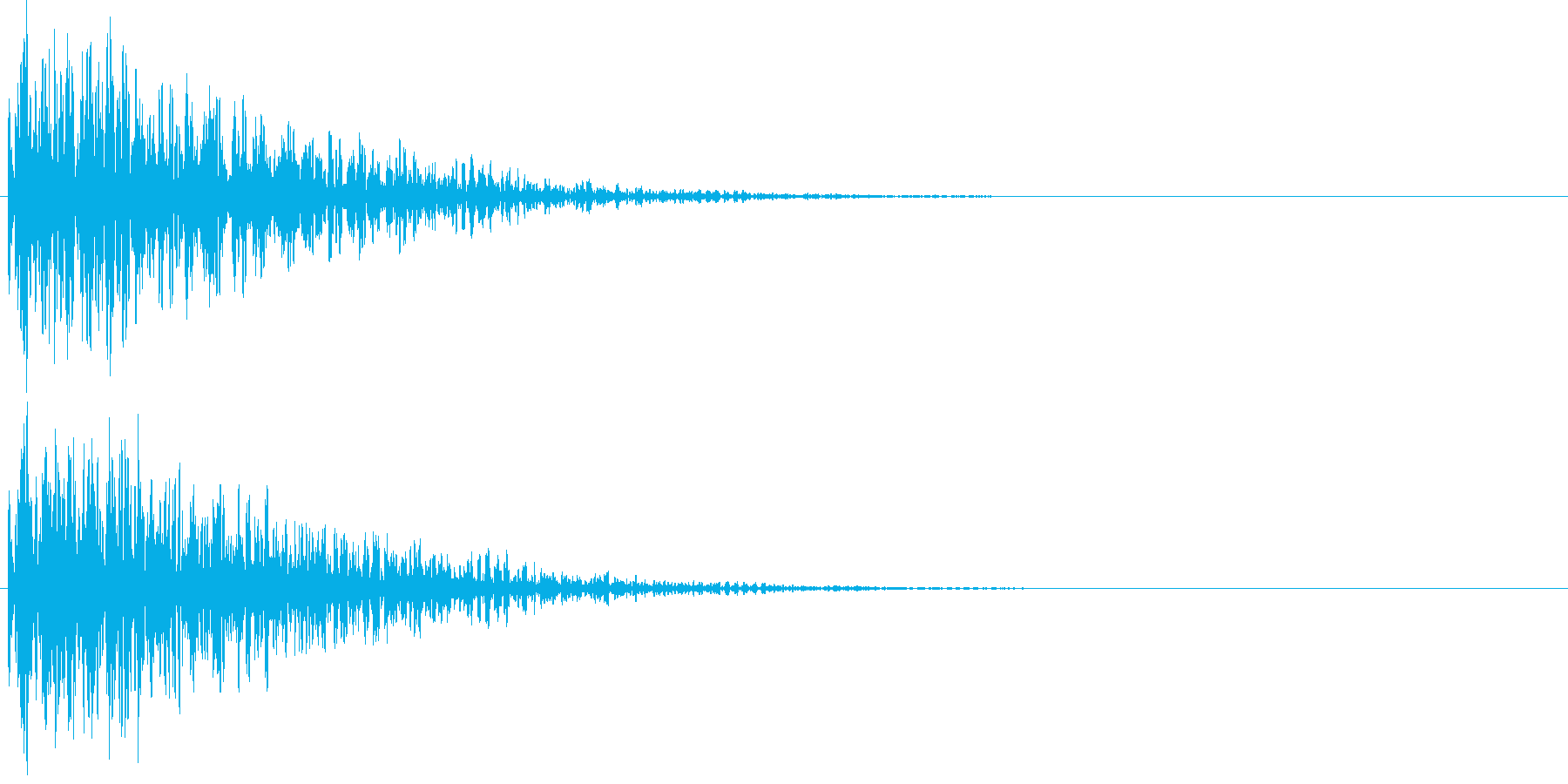 ボーン。爆弾などの爆発音Cの再生済みの波形