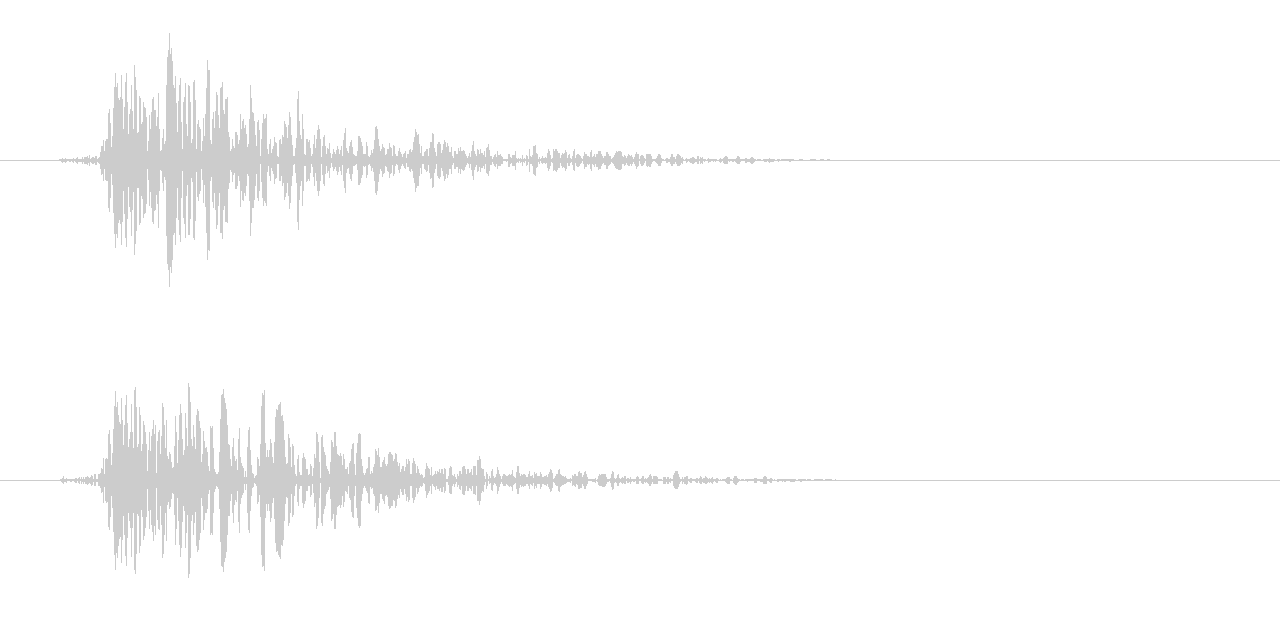 ドンッ!(ドアを1回叩く音)の未再生の波形