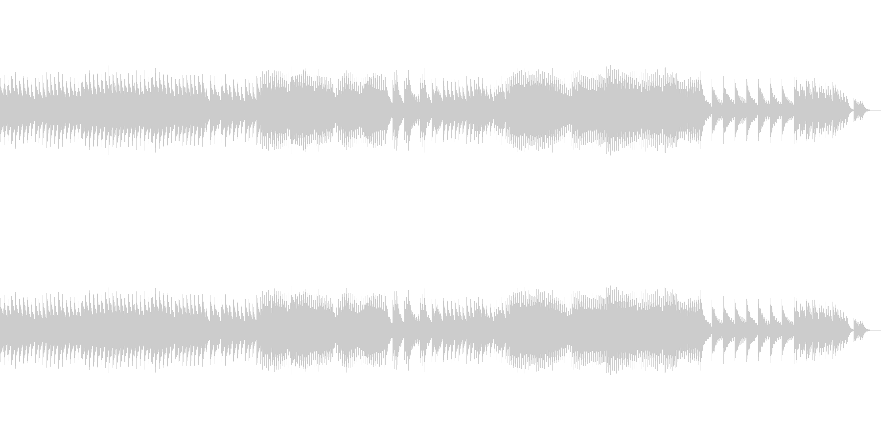オルゴールの悲しい曲、エンディング風の未再生の波形