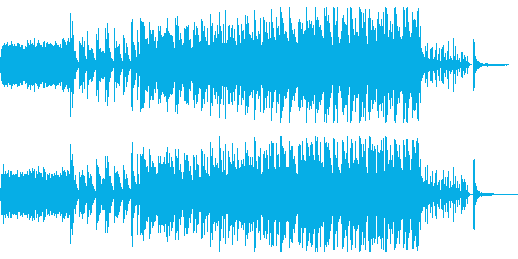 壮大で切ない和風曲の再生済みの波形