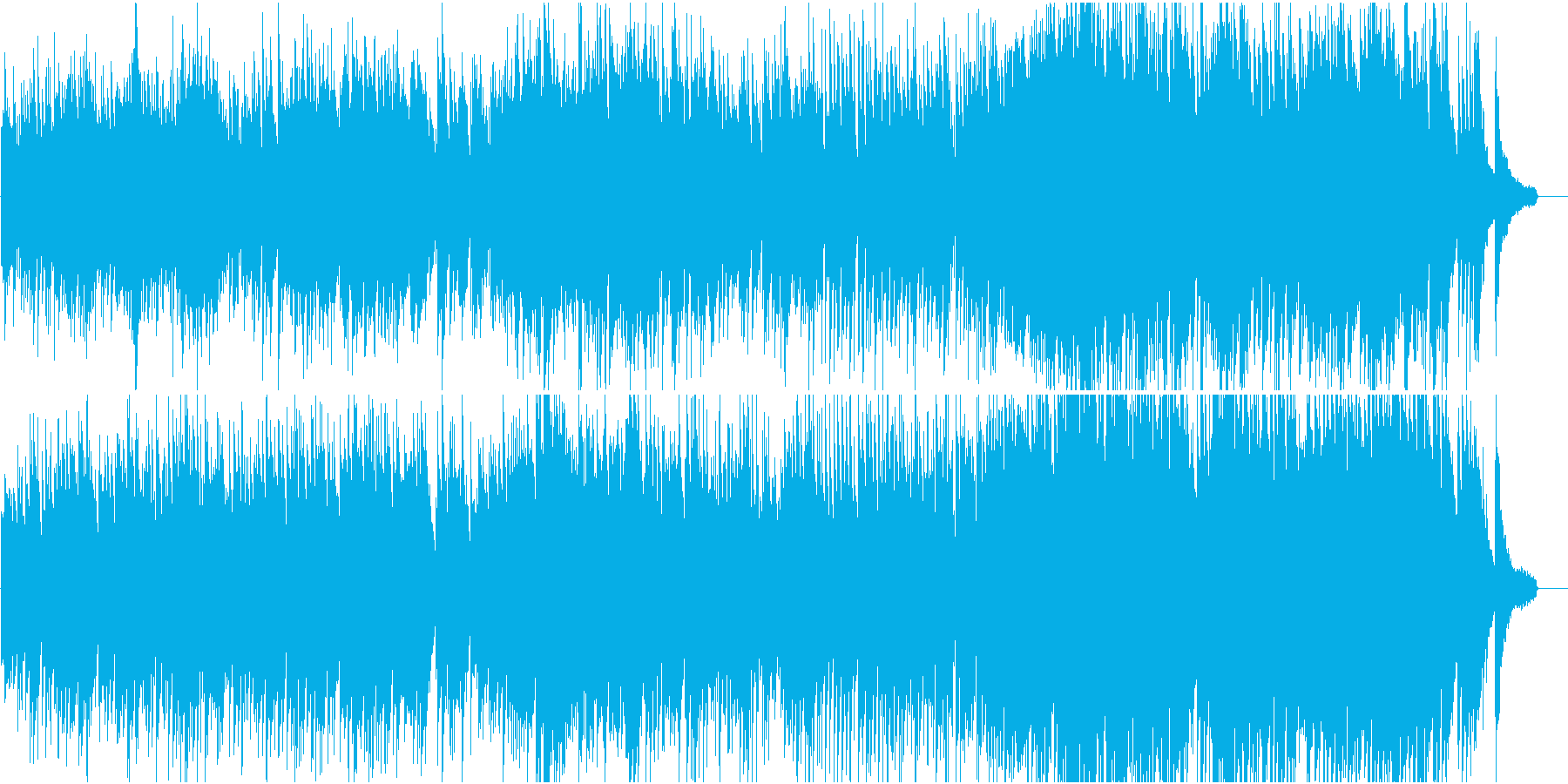 情熱的な現代音楽ピアノ楽曲、不協和と協和の再生済みの波形