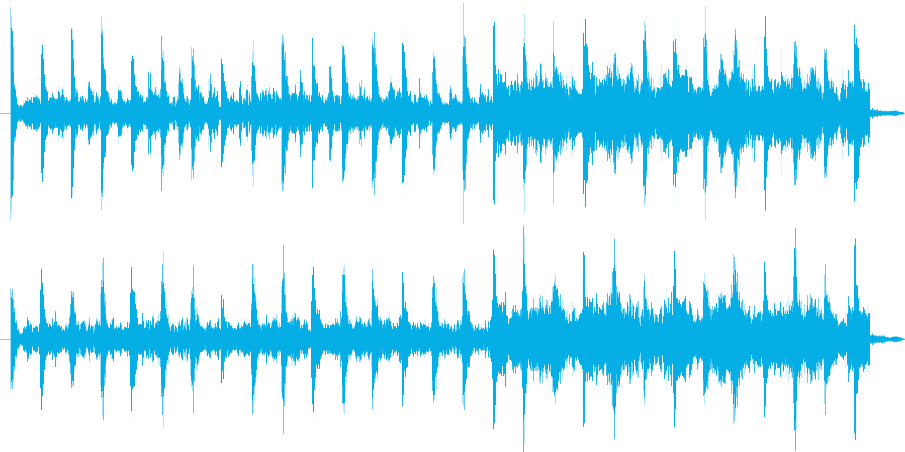 微妙な恐怖感、不安感を思わせる曲、ホラーの再生済みの波形