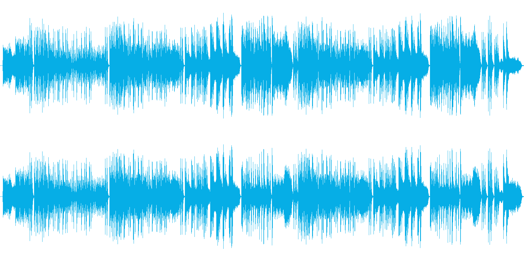 ピアノとバイオリンのみのシンプル曲です…の再生済みの波形