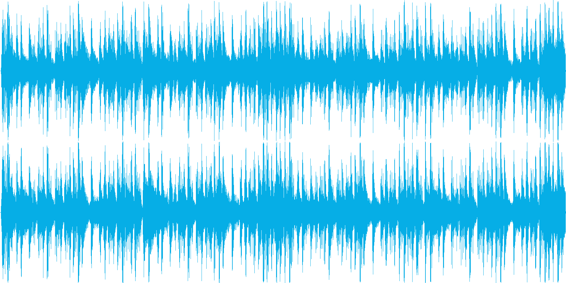 ドラムンベースを基本にした楽曲です。の再生済みの波形