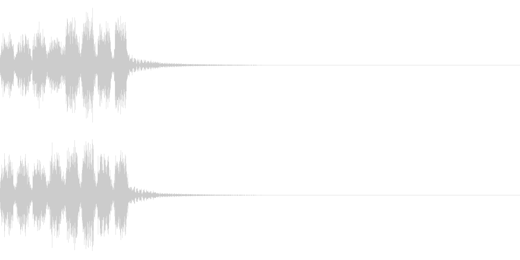 アタック系の音+空間の未再生の波形