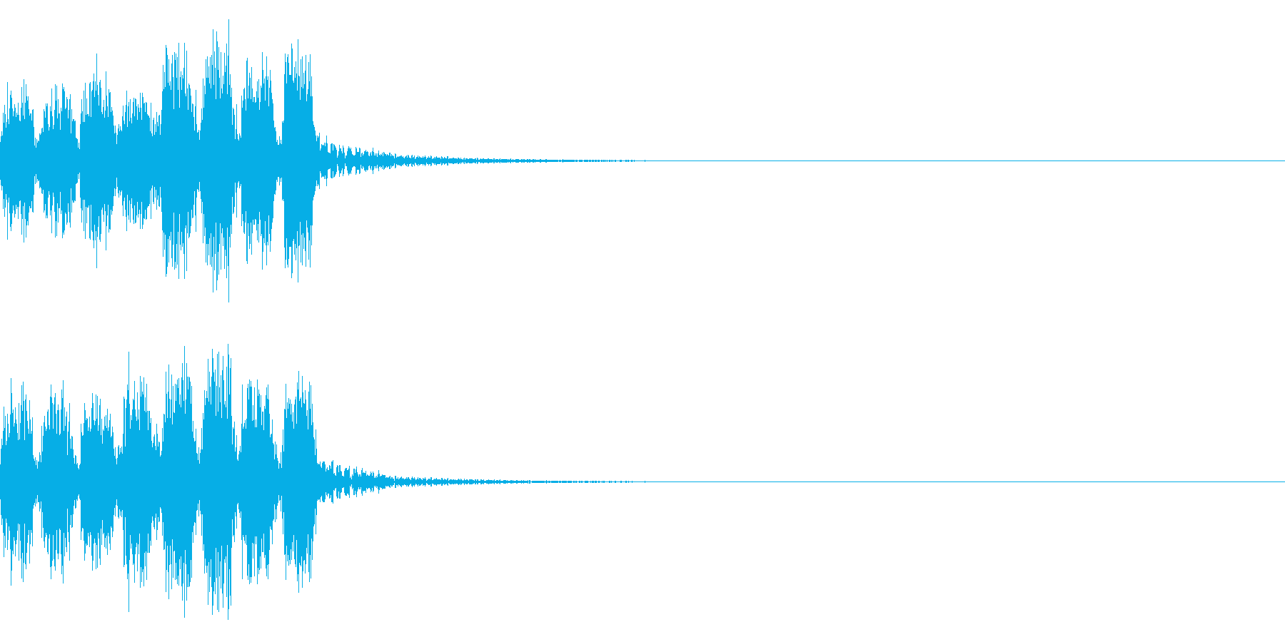 アタック系の音+空間の再生済みの波形