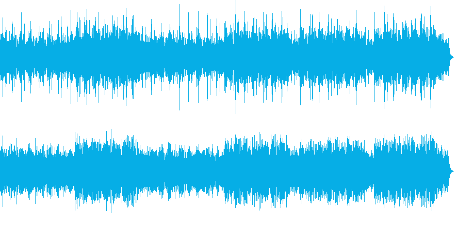 キレイな旋律のリラクゼーション曲の再生済みの波形
