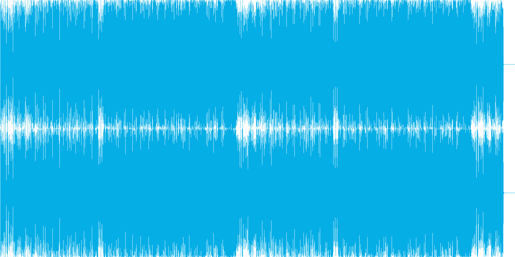 ドラムンベース風の激しい戦闘曲の再生済みの波形