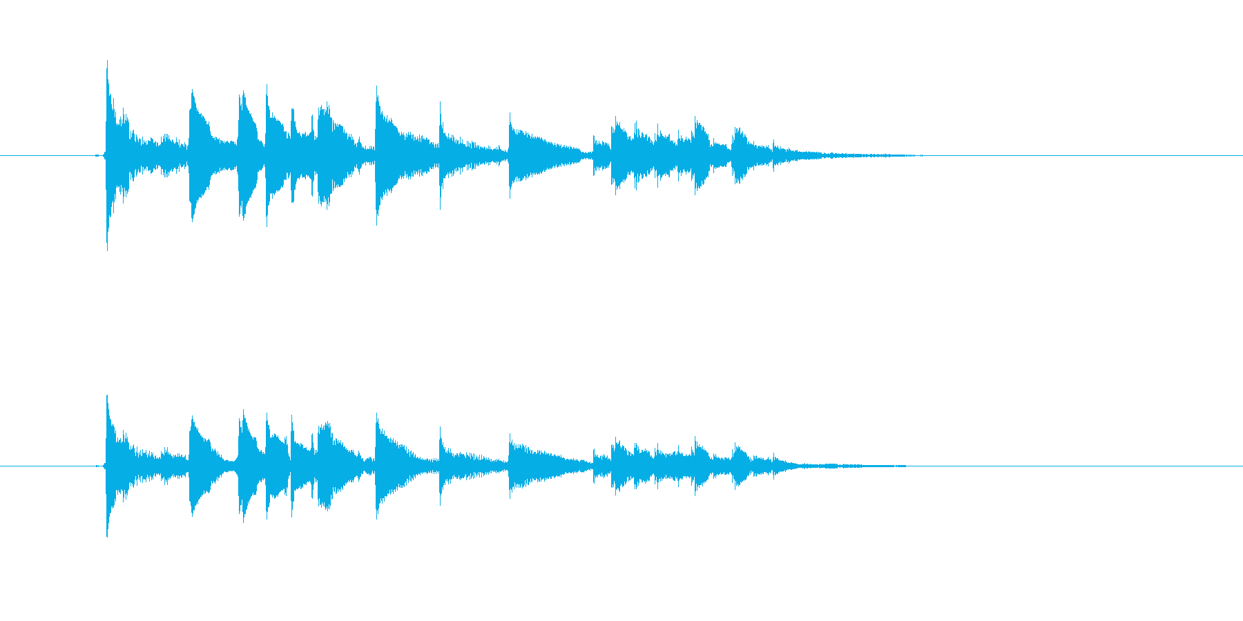 美しいギター音(弦、弾く)の再生済みの波形