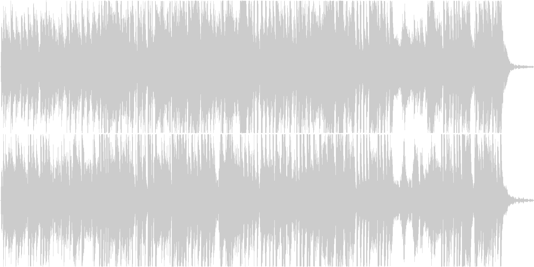 現代音楽風、高速ピアノ曲、音少なめの未再生の波形
