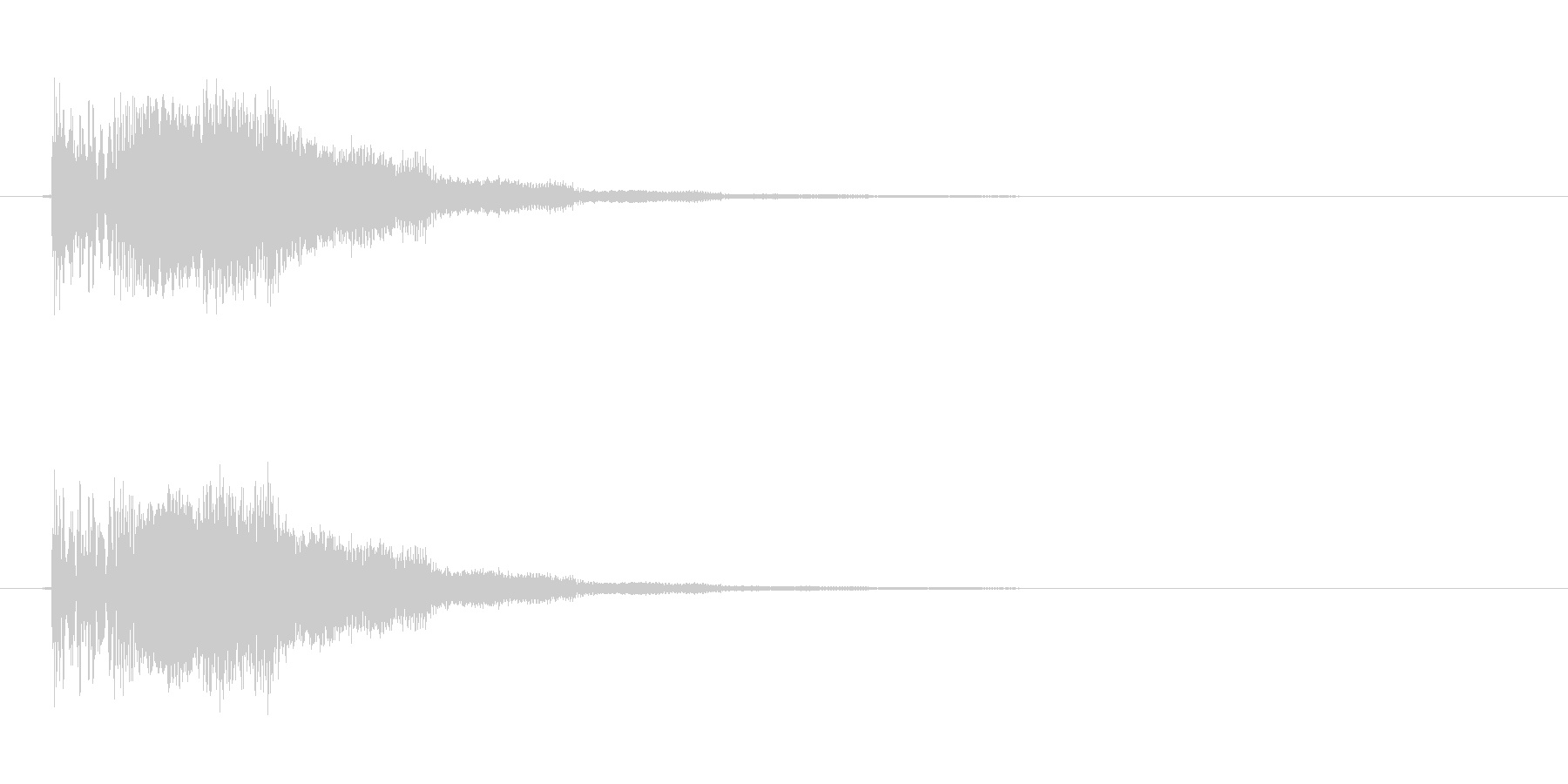 ボタン音 クリック音 ピコン ポヨンの未再生の波形