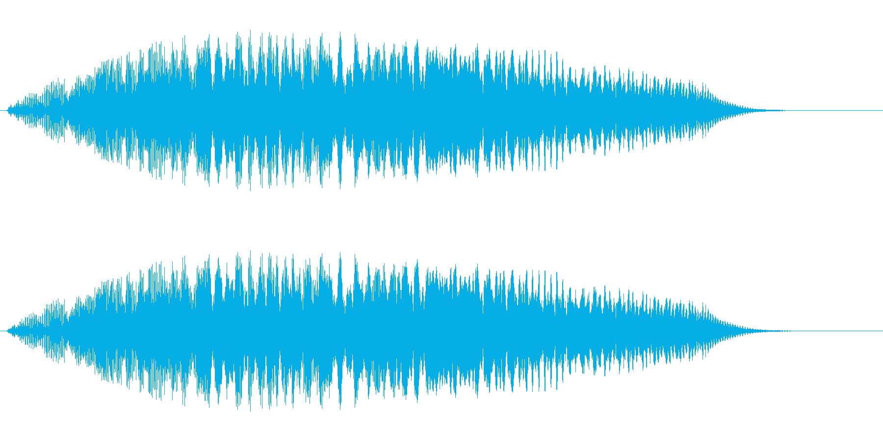 ブゥウィーン(電子音が上昇する効果音)の再生済みの波形