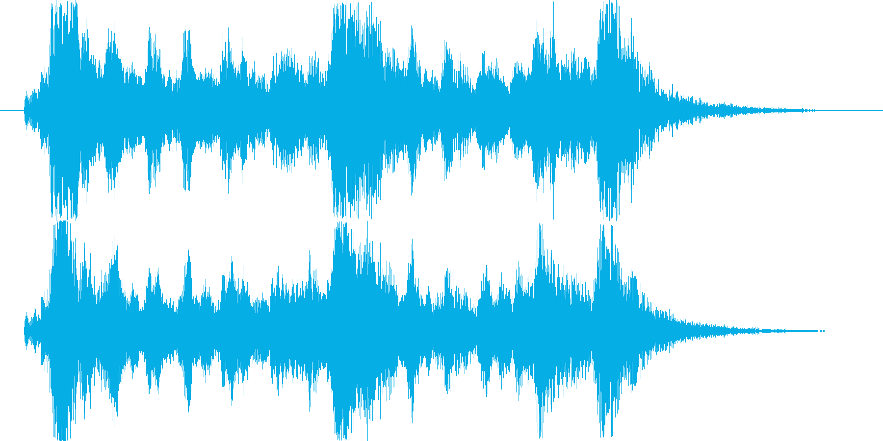 交響曲風なインパクトのある勇ましい曲の再生済みの波形
