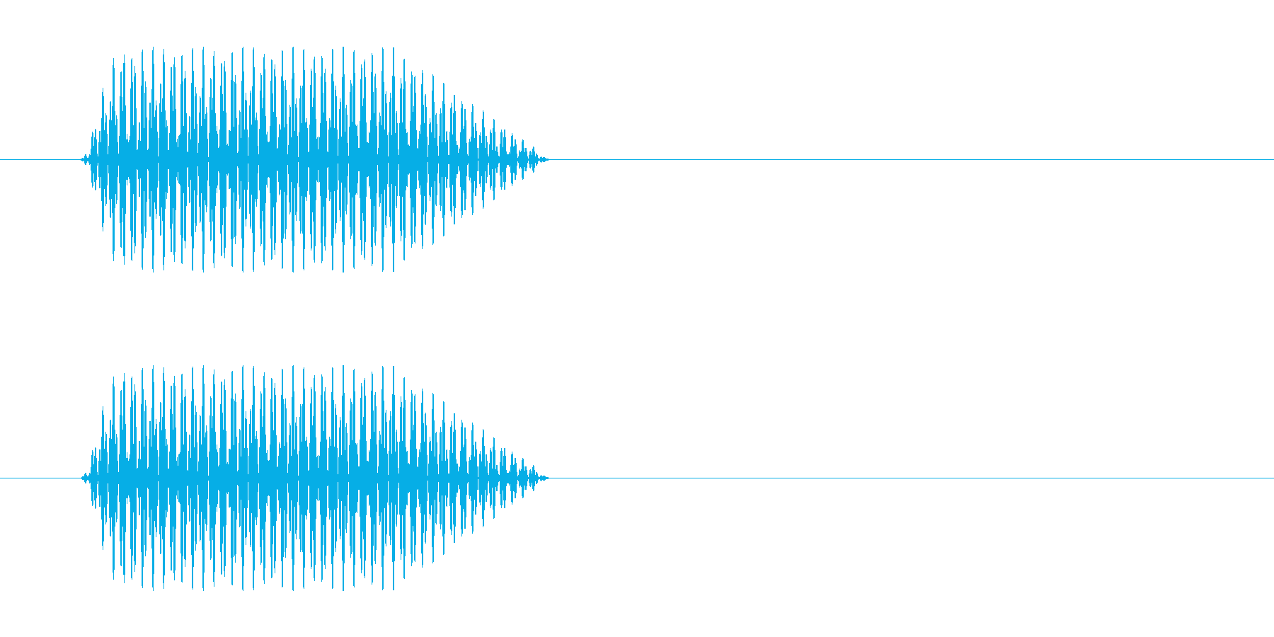 ソの音がする心電図の効果音の再生済みの波形