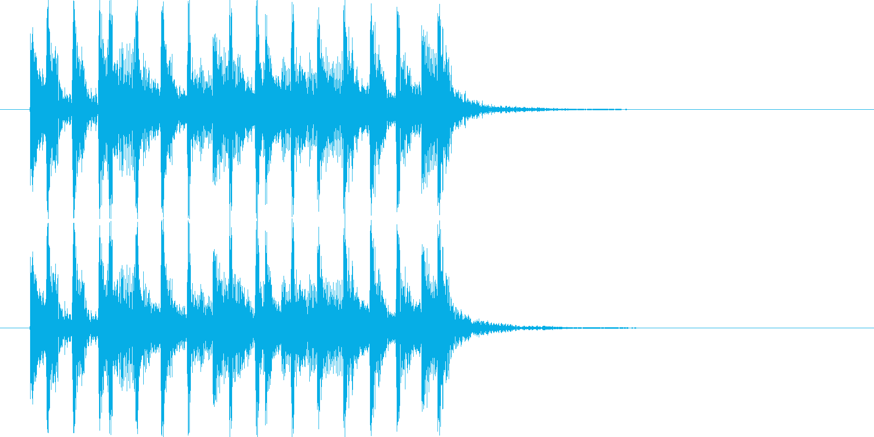 爽快感のある明るい音楽の再生済みの波形