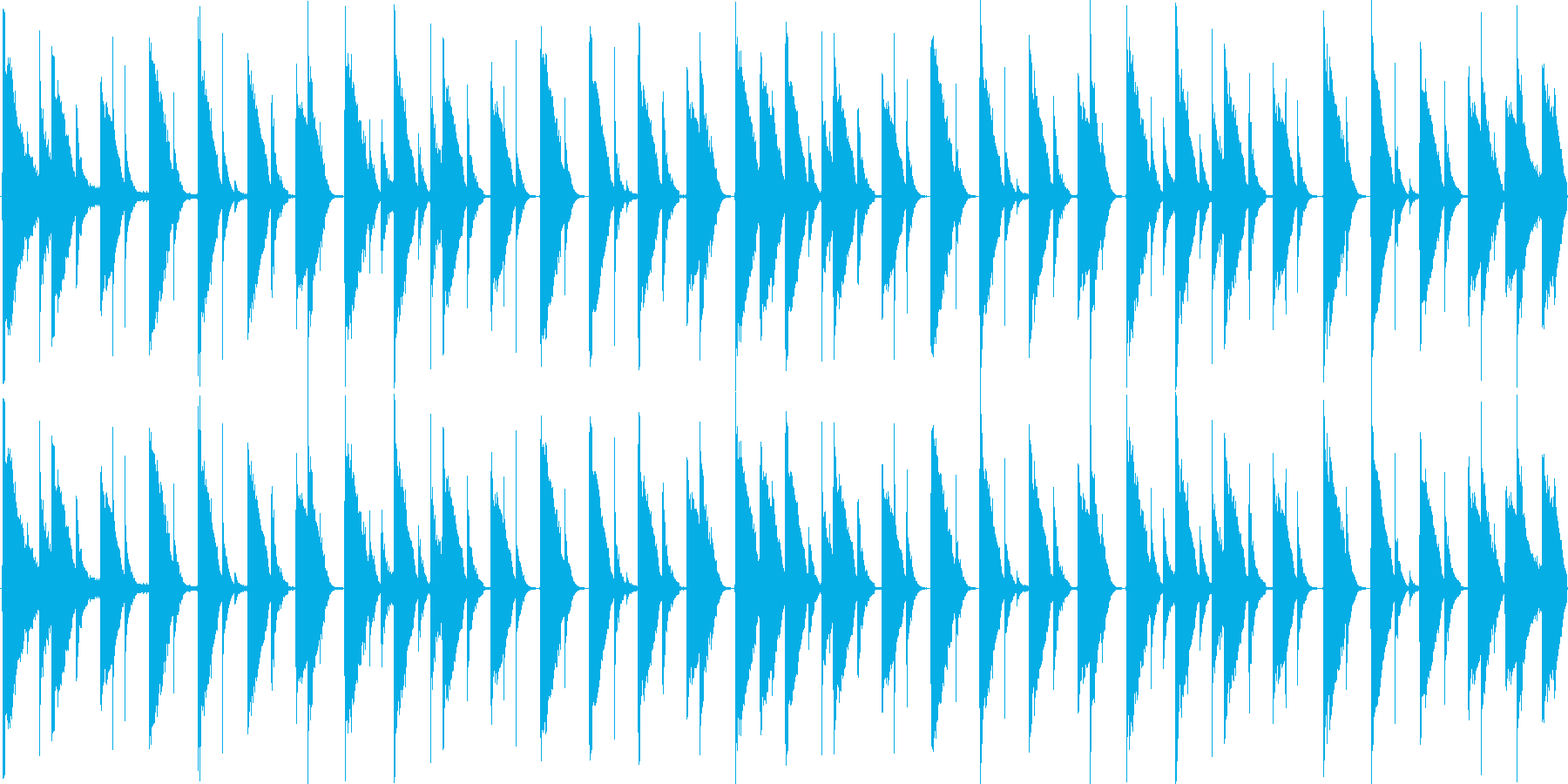 ハウスのリズムを基本にした楽曲です。の再生済みの波形