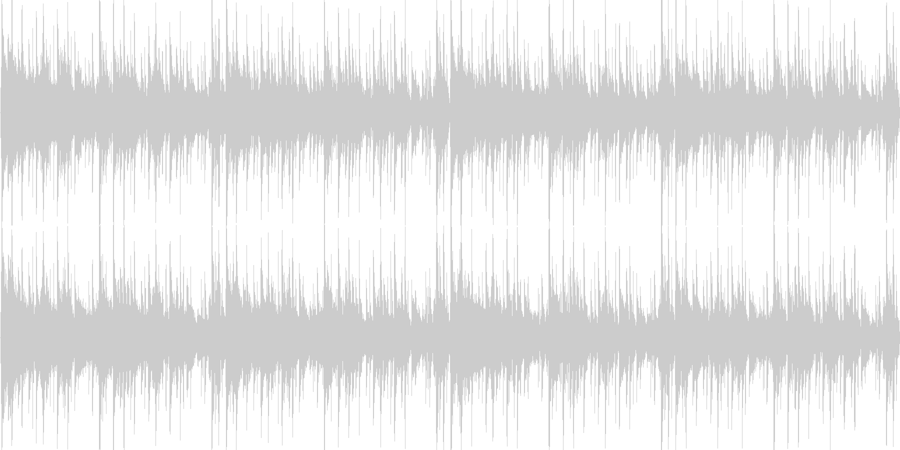 細かく刻まれたリズムをもとにした楽曲で…の未再生の波形