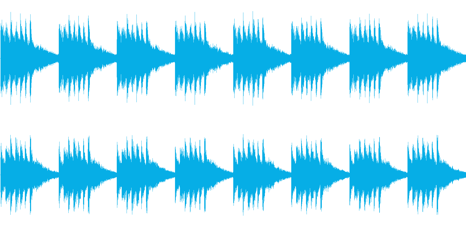 明るくおしゃれなかわいい着信音の再生済みの波形