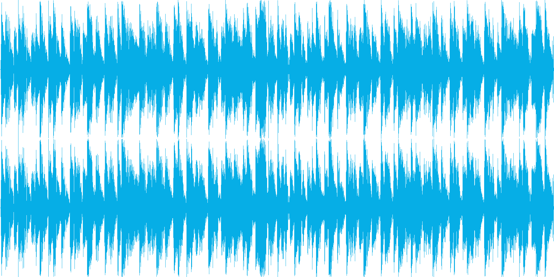 電子的な音で繰り返される楽曲です。の再生済みの波形