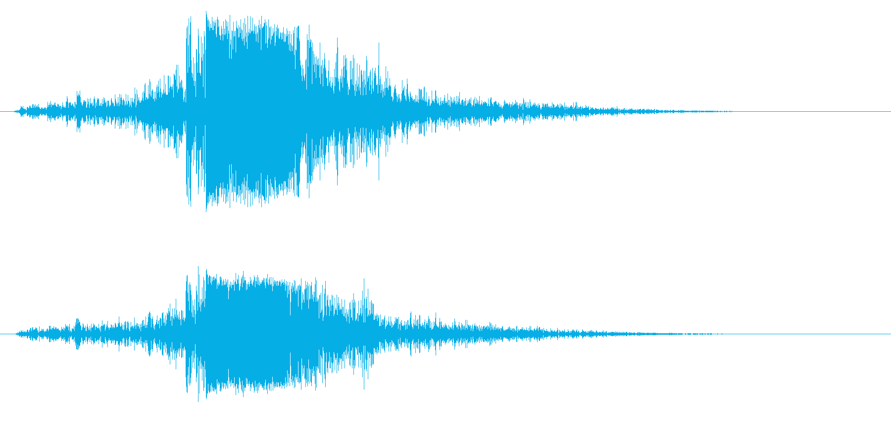 シャカッ(短めの音)の再生済みの波形