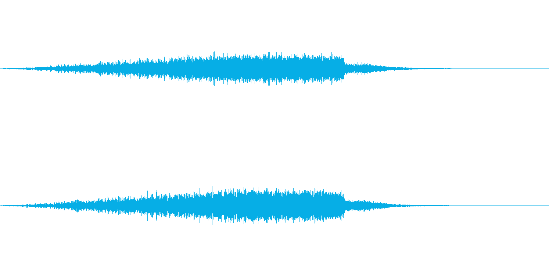 「シュワー(空を飛ぶような音)」の再生済みの波形