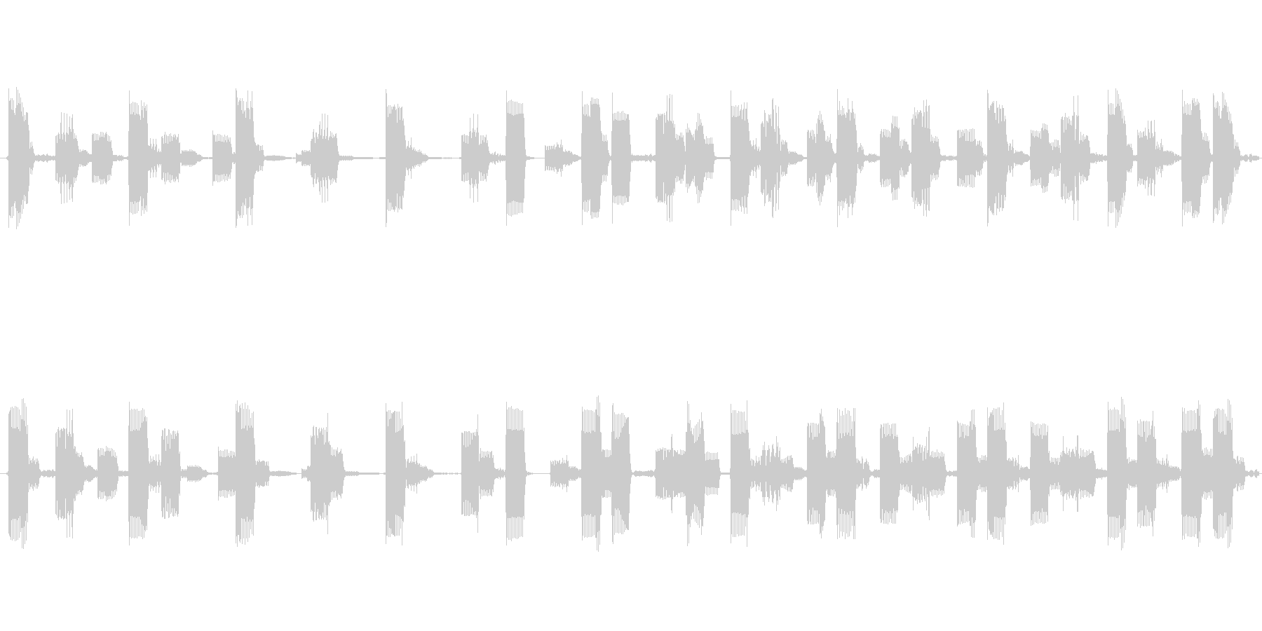 ループ対応のテクノを強く意識した楽曲の未再生の波形