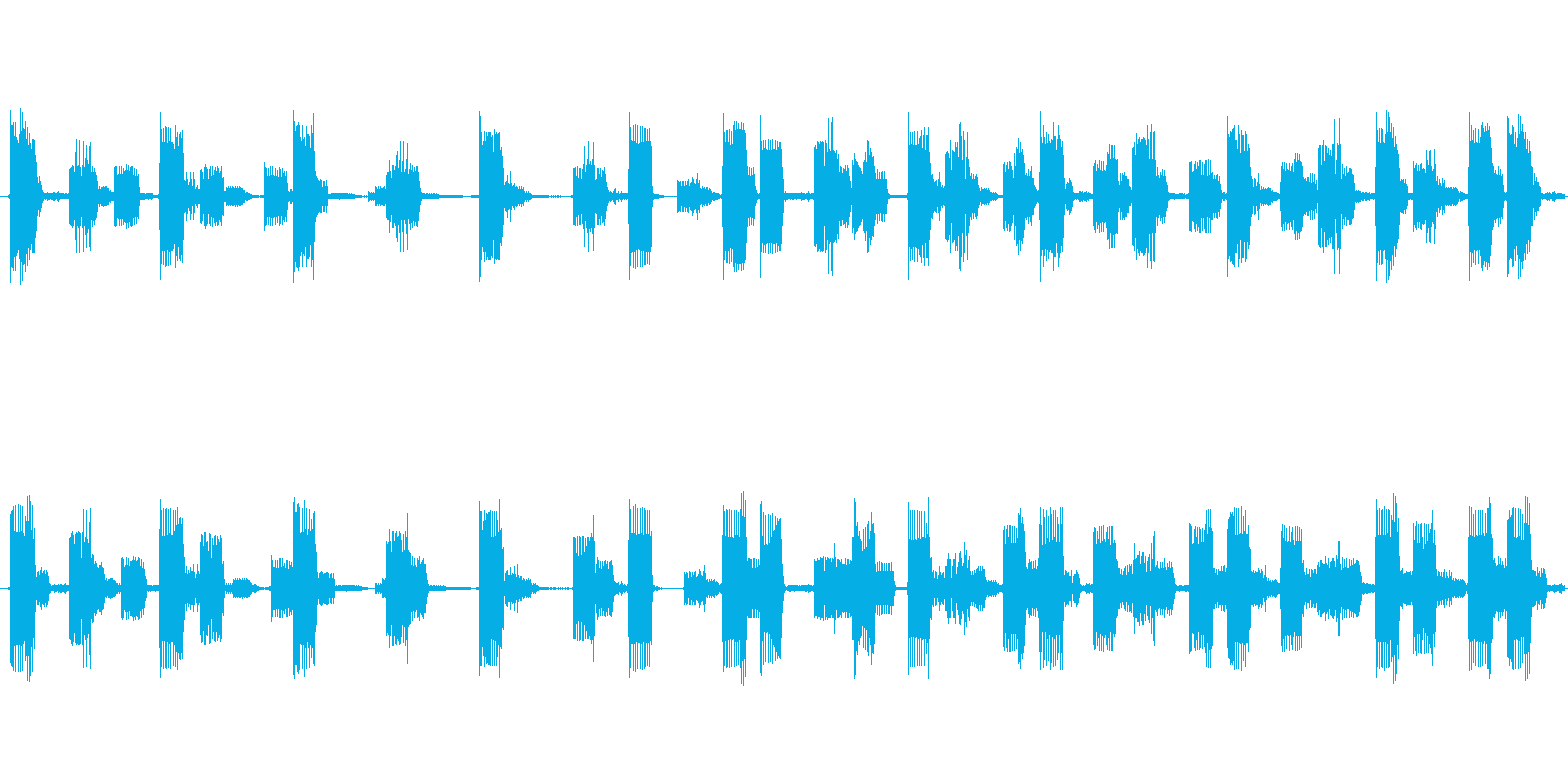 ループ対応のテクノを強く意識した楽曲の再生済みの波形