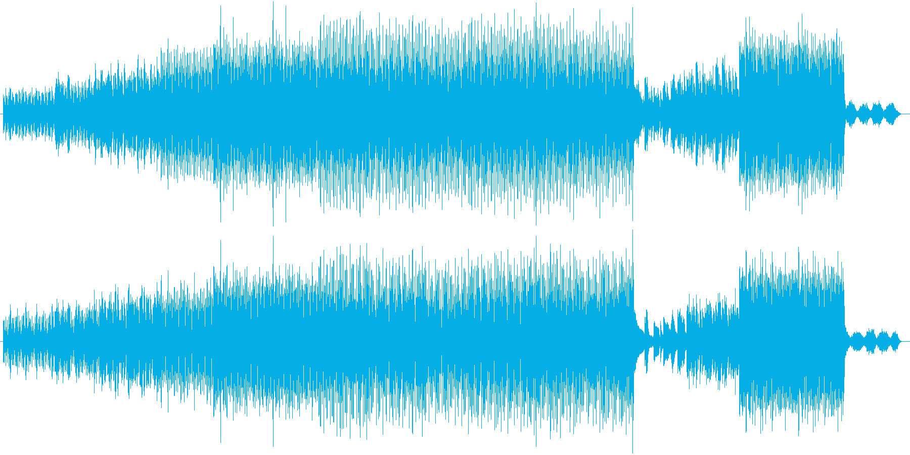 軽快なリズムの幻想的な曲の再生済みの波形
