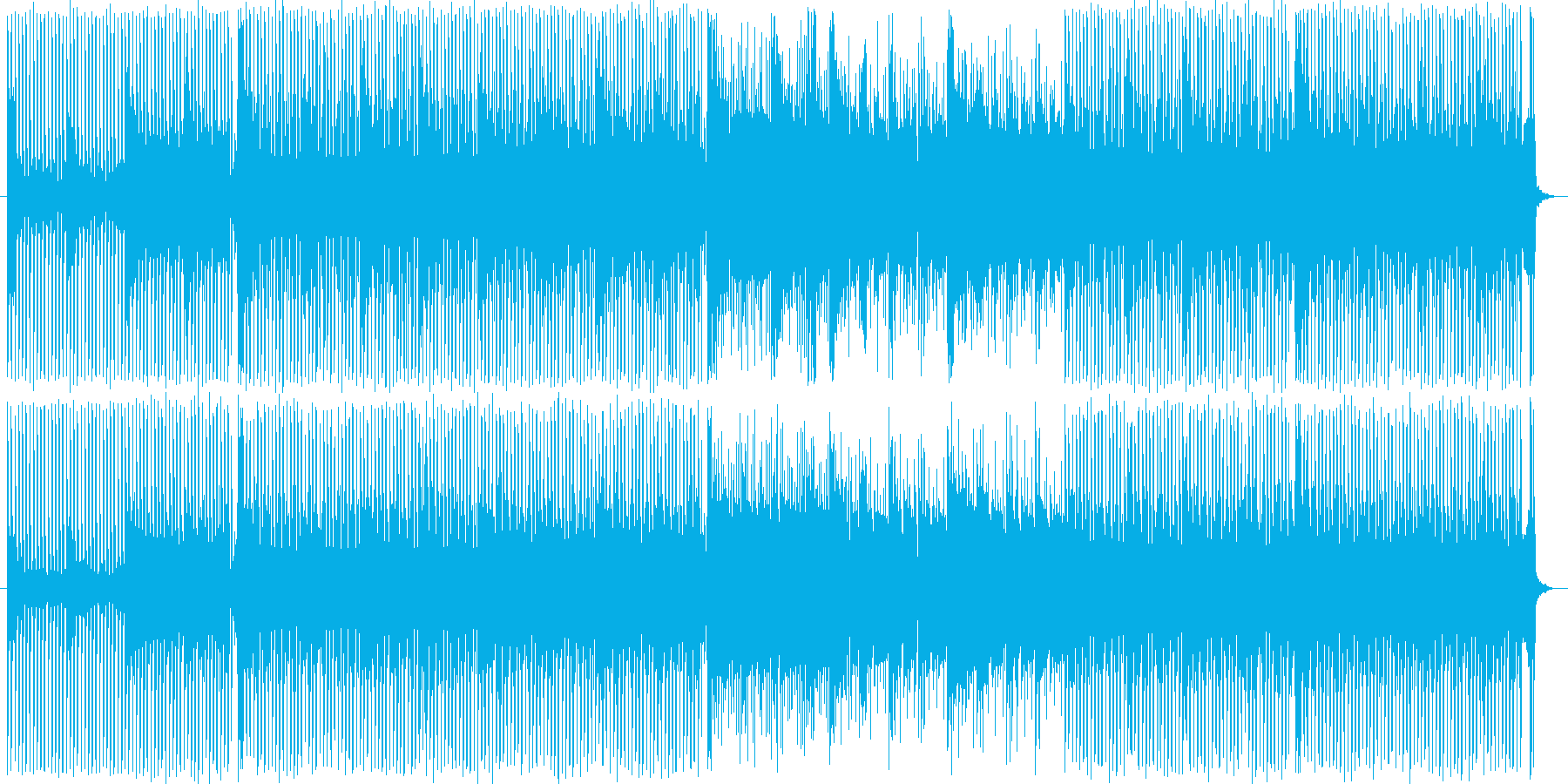 四つ打ちのアンビエント寄りの曲です。の再生済みの波形