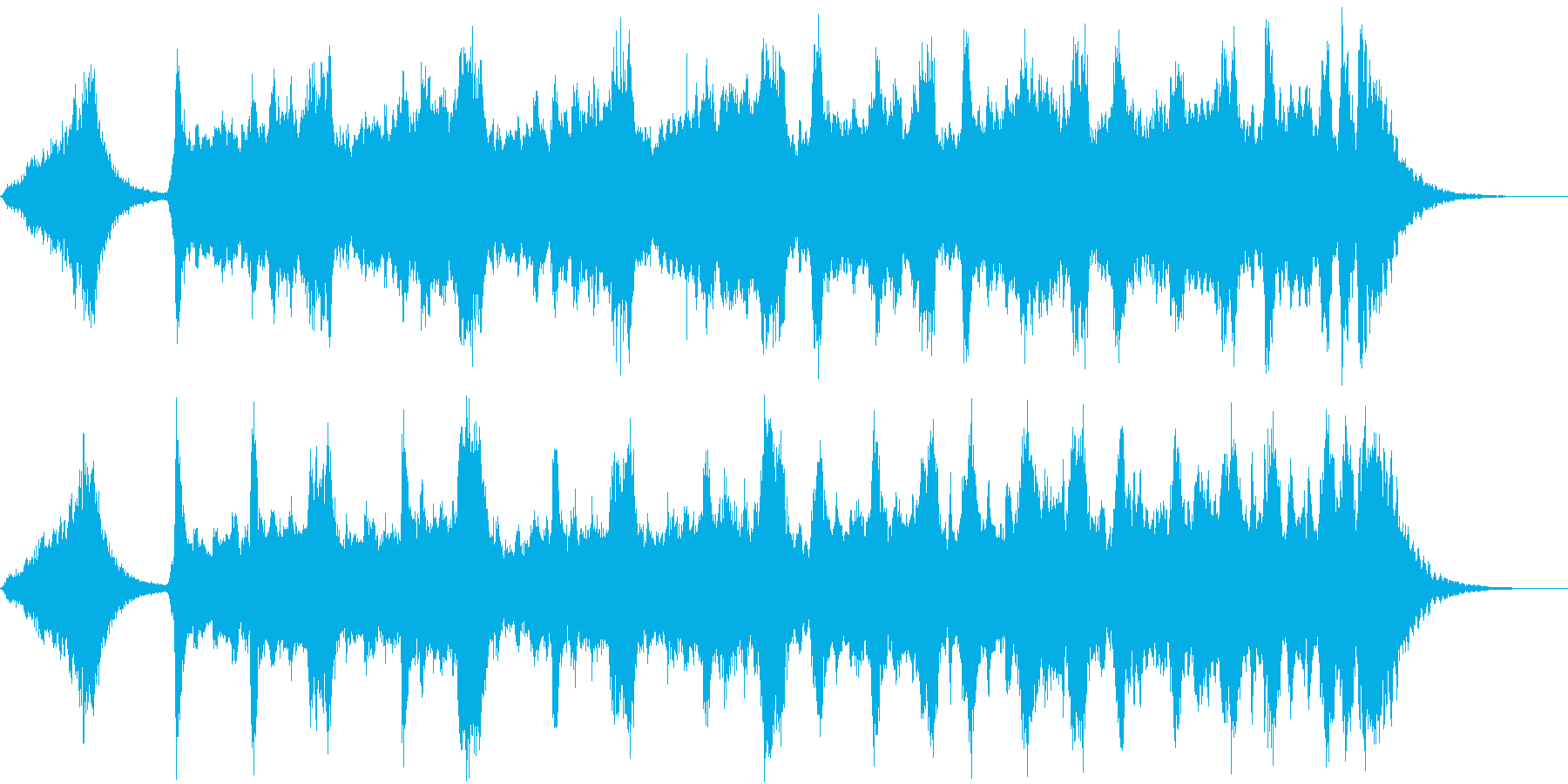 ホラー系・じわじわ追い詰められる曲の再生済みの波形