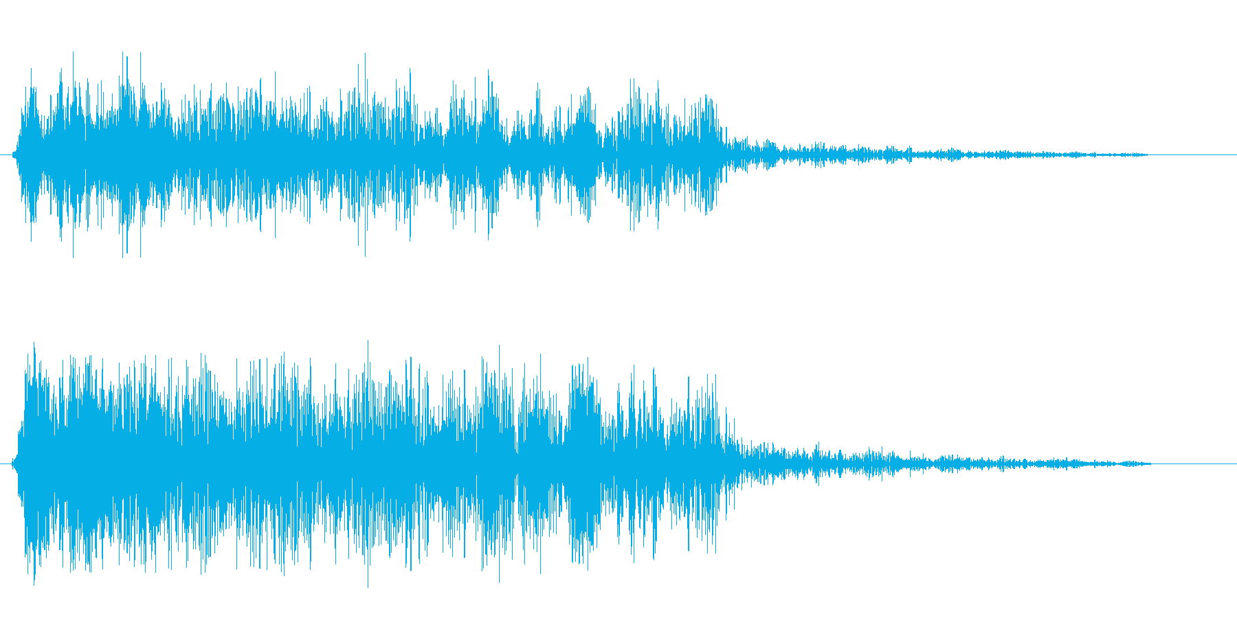 アバァーッ(怪物が吠えるような歪んだ音)の再生済みの波形
