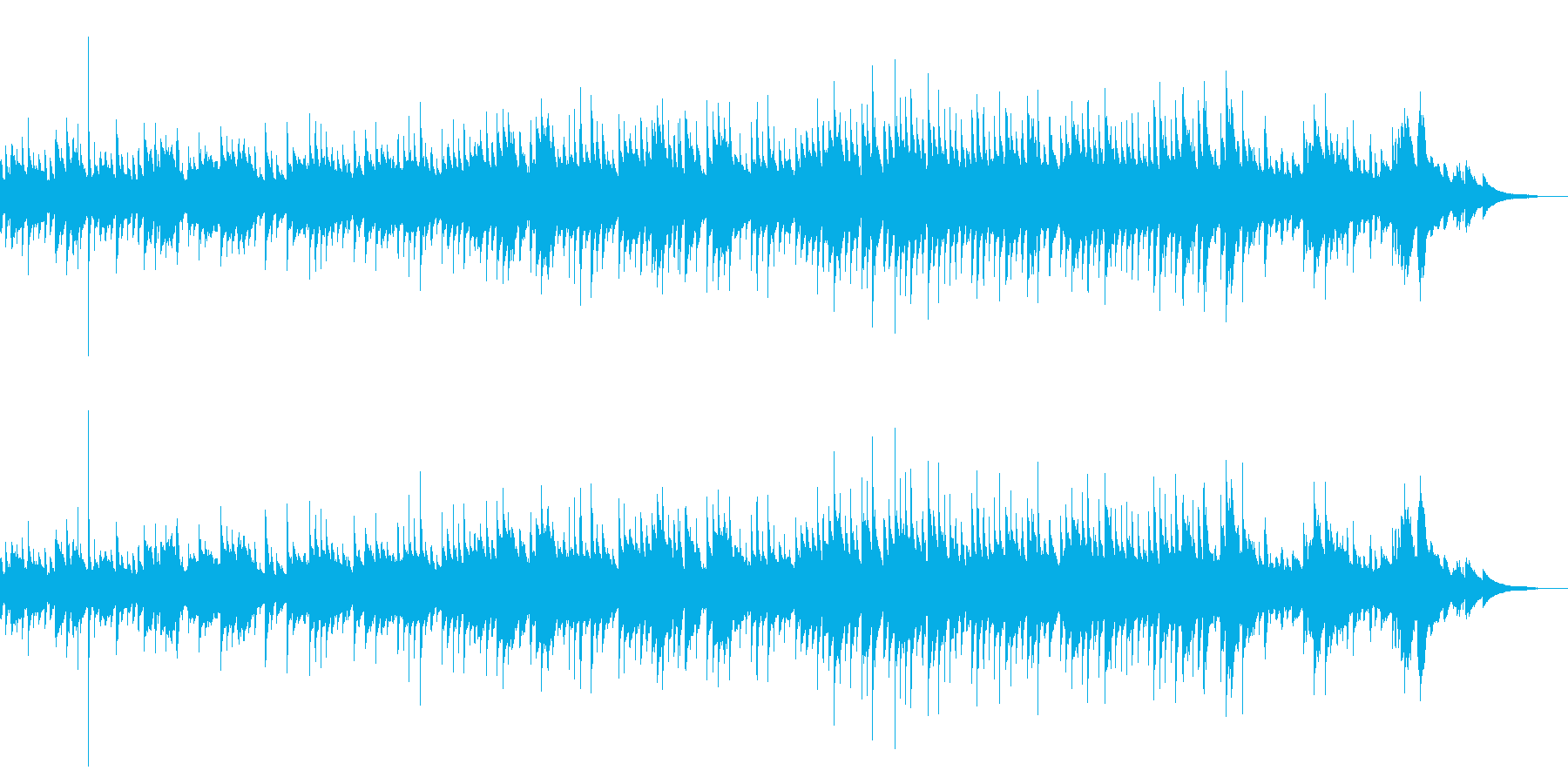 アコギの優しくて穏やかな曲の再生済みの波形
